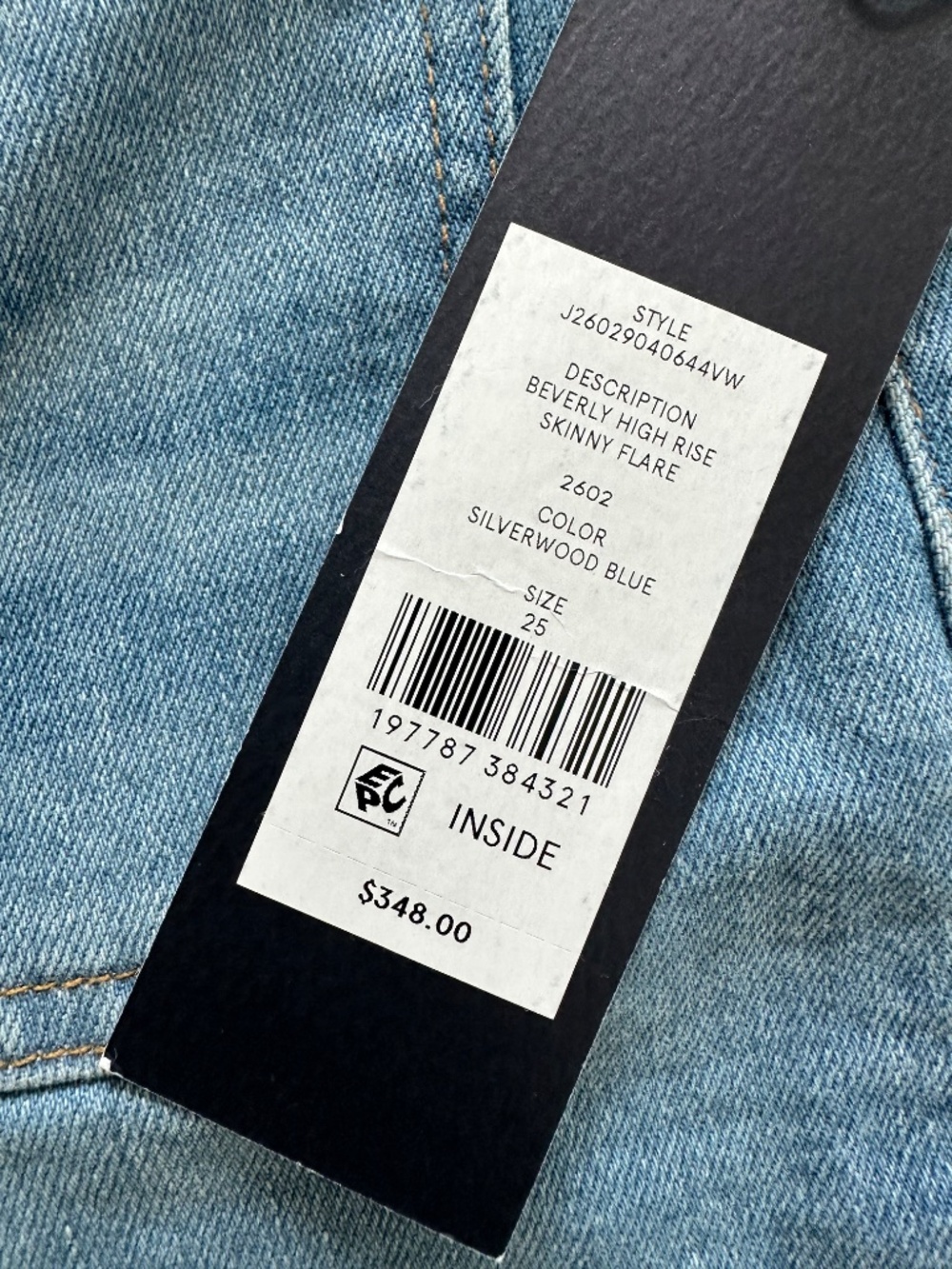 Veronica Beard BEVERLY Patch Pocket Skinny Flare Jeans Silverwood - With tags 25 - Picture 4 of 7